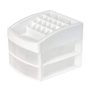 Organizador Cosmetiquera Maquillaje 2 Cajones Transparente