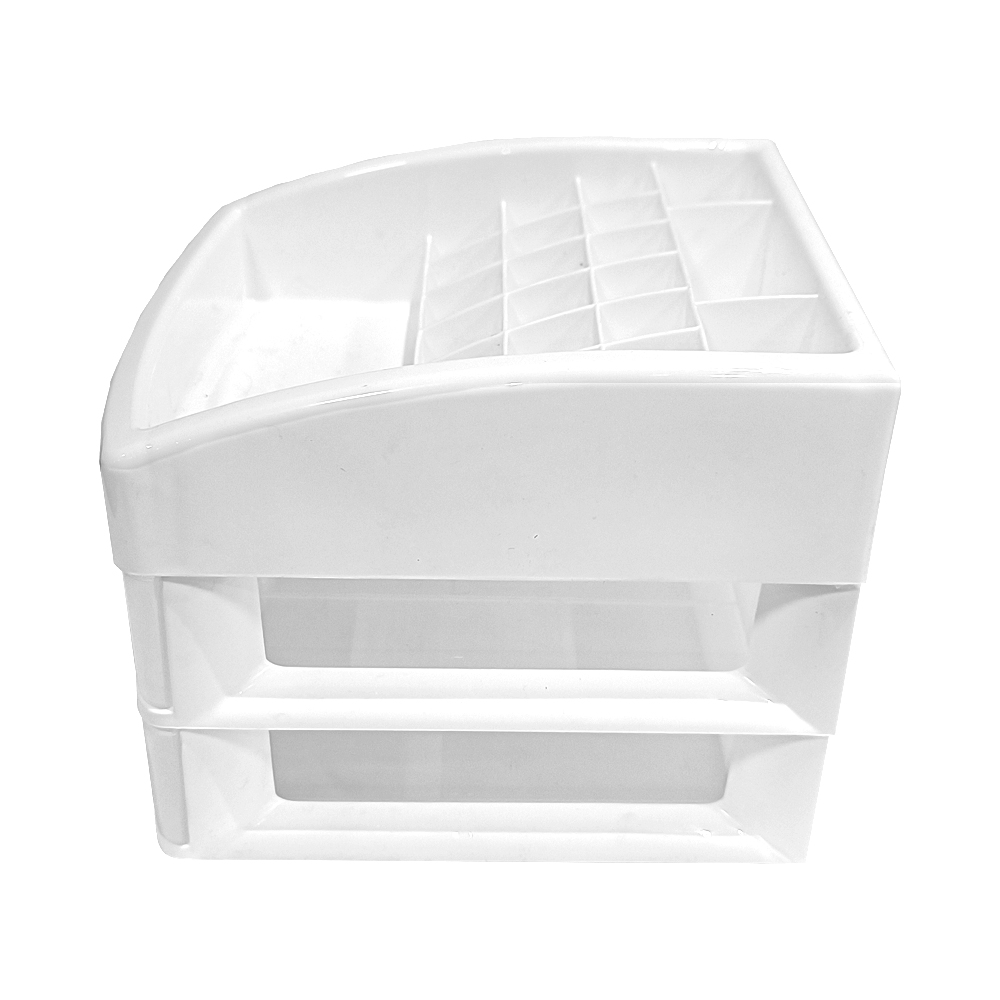 Organizador Cosmetiquera Maquillaje 2 Cajones Transparente - Imagen 4