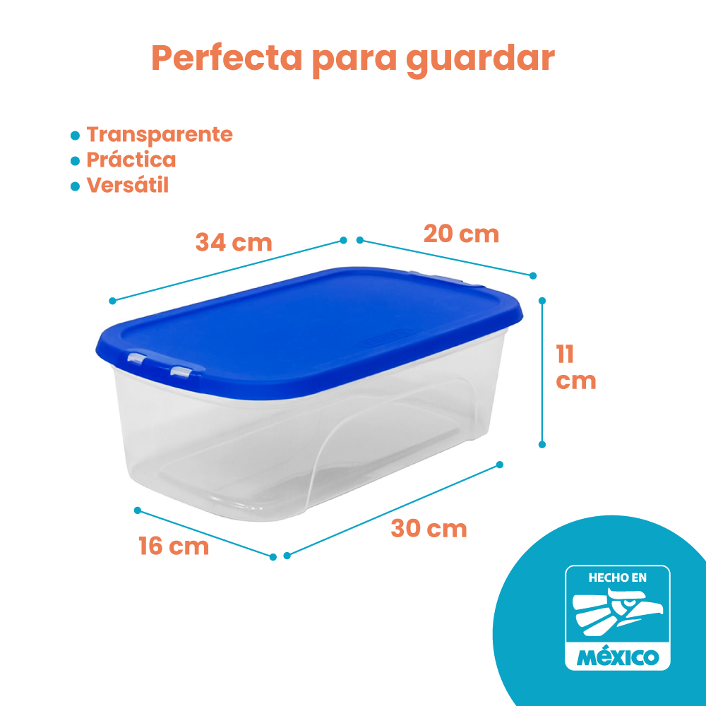 Caja Organizadora Multiusos Transparente 4.9 lts - Imagen 6