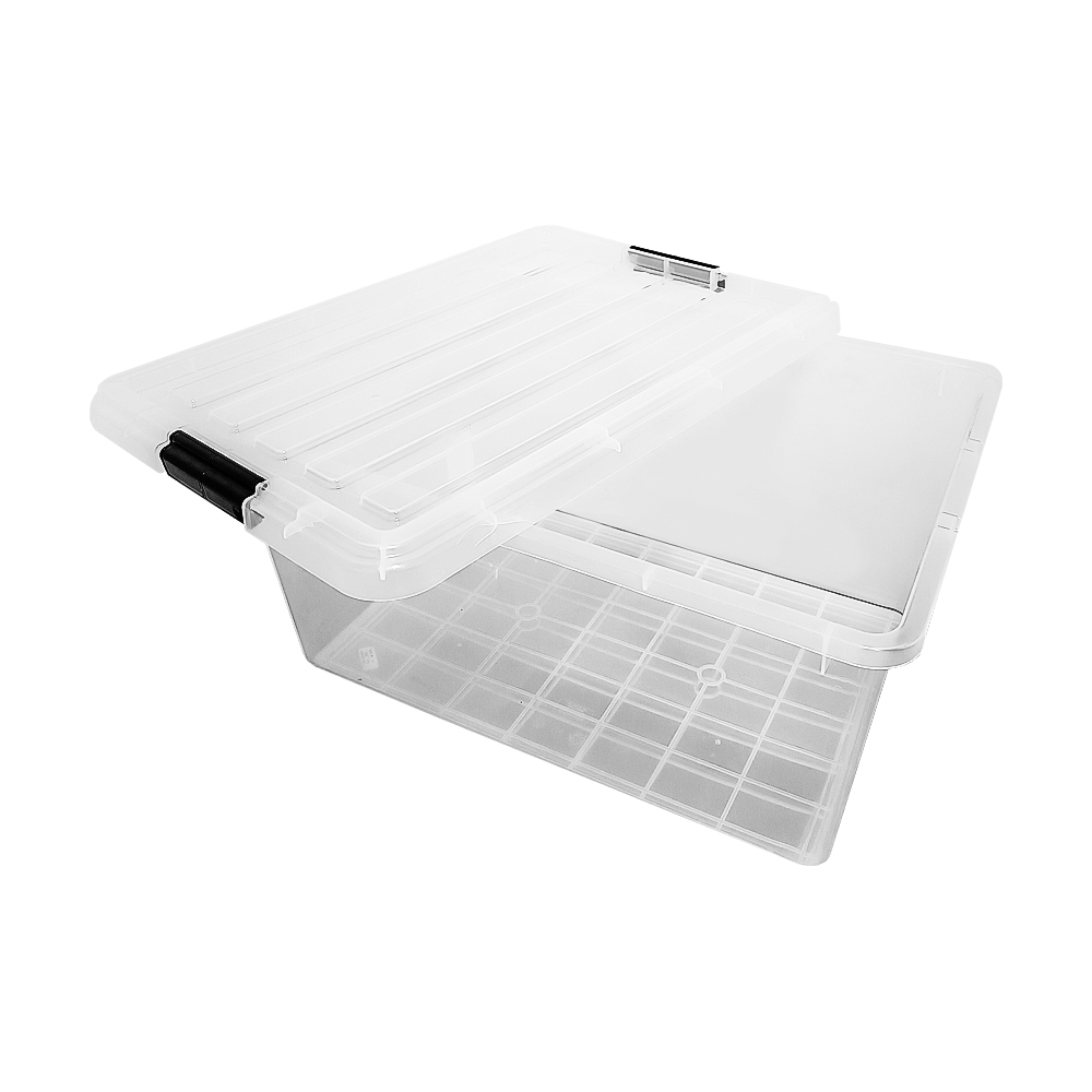 Caja Organizadora 42L Transparente Tapa Broches - Imagen 3