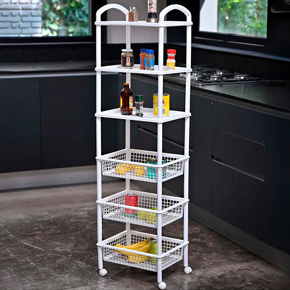 Rack Organizador Multiusos 3 Cestas 3 Charolas - Imagen 8