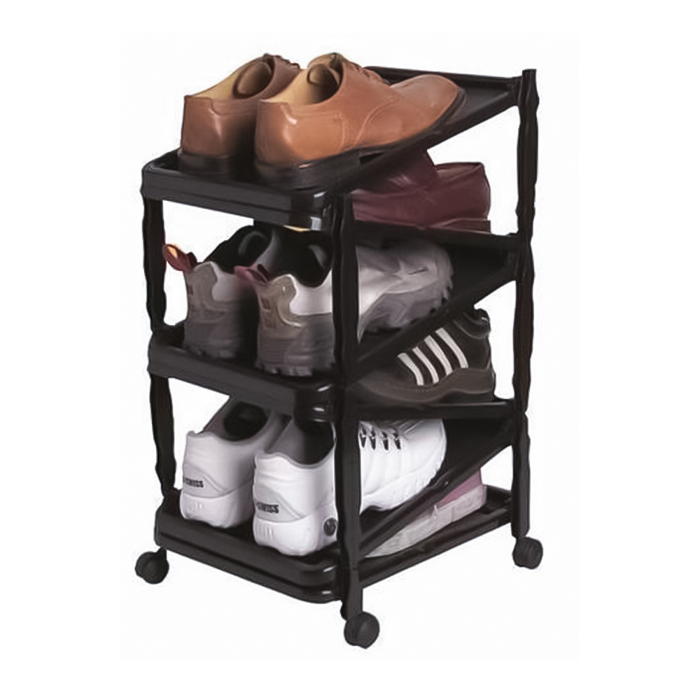 Organizador Zapatero Vertical 3 niveles 6 Pares Negro