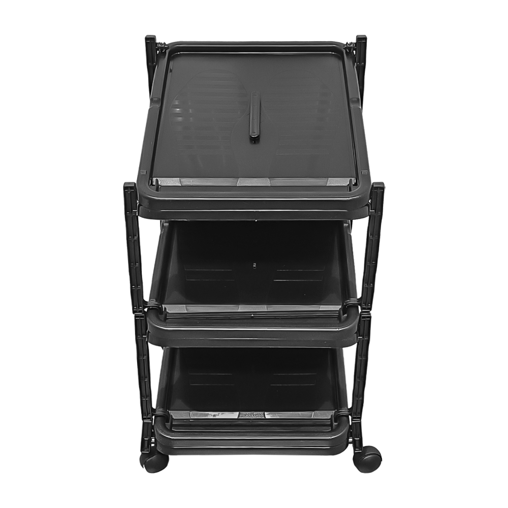 Organizador Zapatero Vertical 3 niveles 6 Pares Negro - Imagen 2