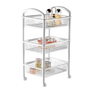 Organizador Multiusos Rack Carrito 3 Cestas Rectangular