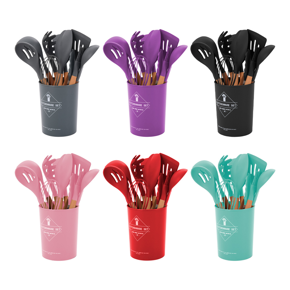 Set de utensilios para cocina silicón 12 piezas antiadherente