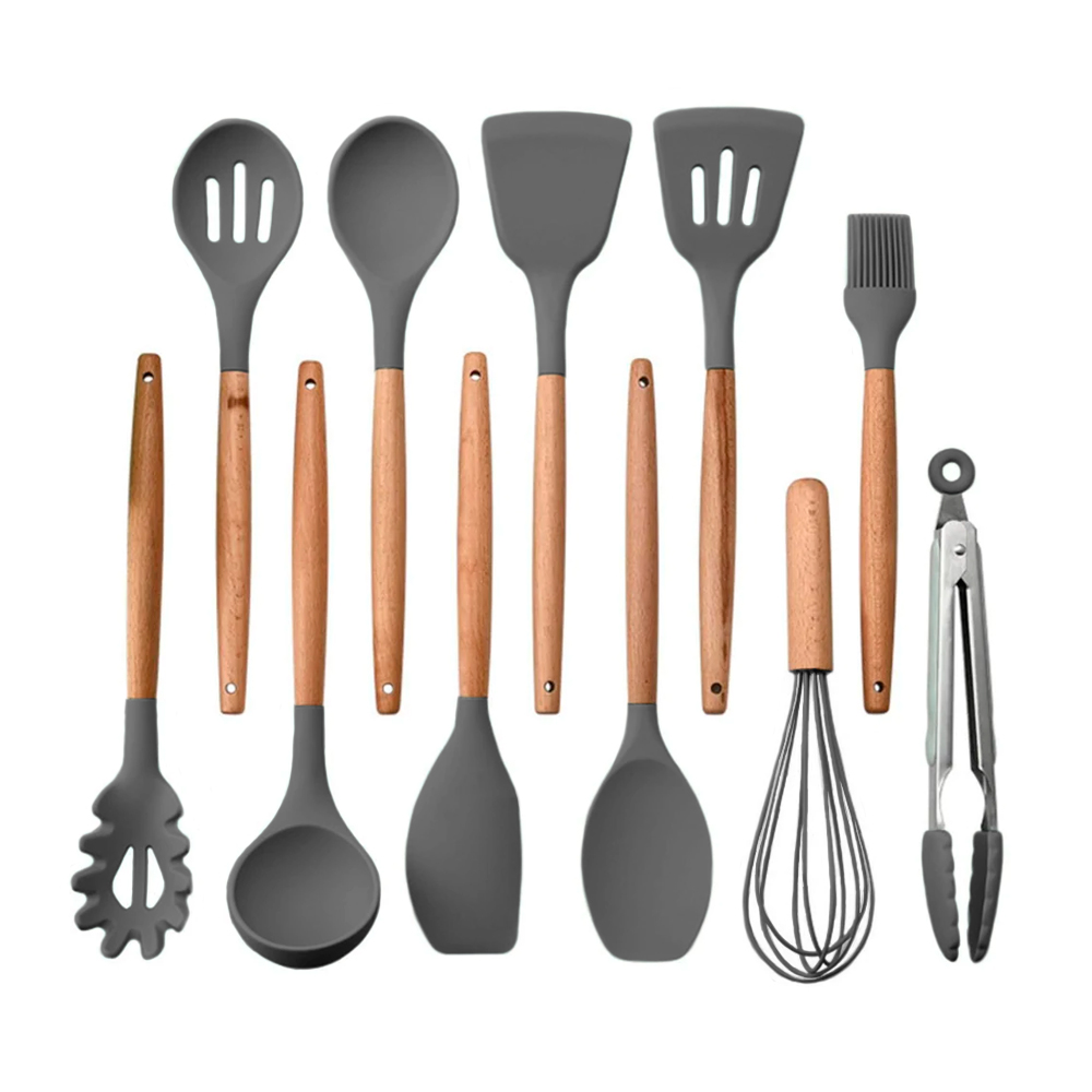 Set de utensilios para cocina silicón 12 piezas antiadherente - Imagen 2
