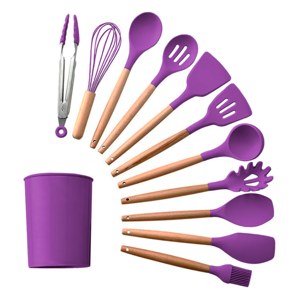 Set de utensilios para cocina silicón 12 piezas antiadherente - Imagen 3