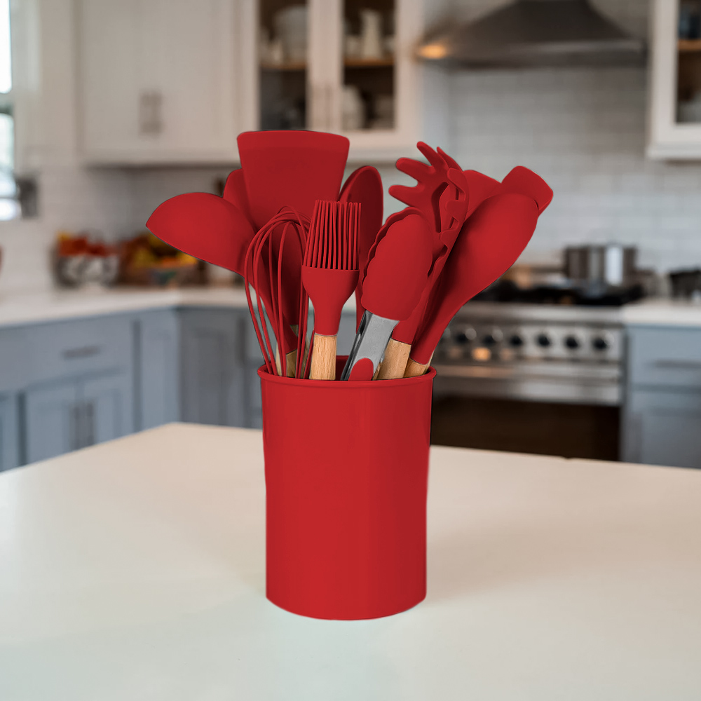 Set de utensilios para cocina silicón 12 piezas antiadherente - Imagen 4