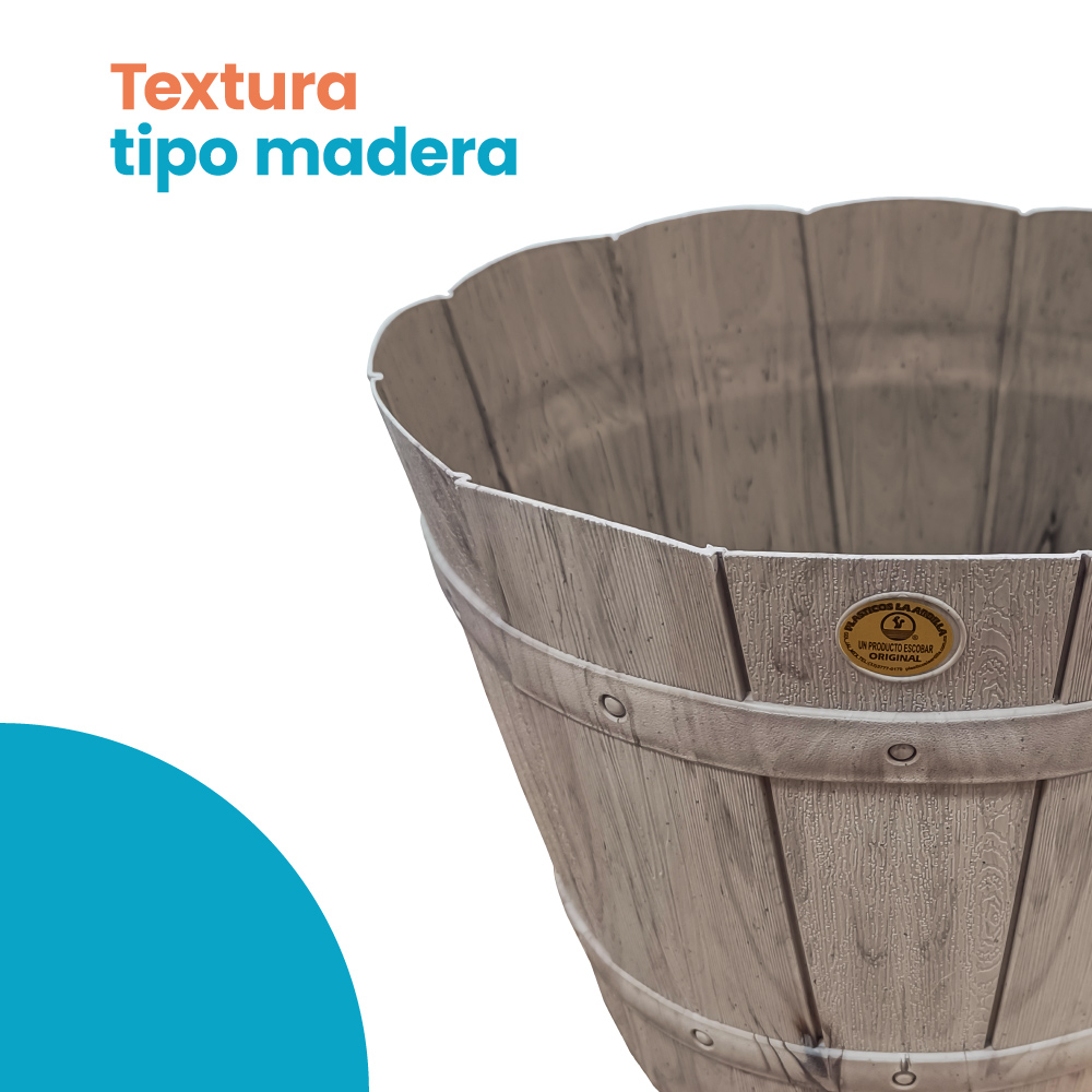Maceta Tipo Madera para Interiores y Exteriores 19 Lts - Imagen 6