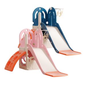 Resbaladilla con canasta y escaladora infantil - Kiddo