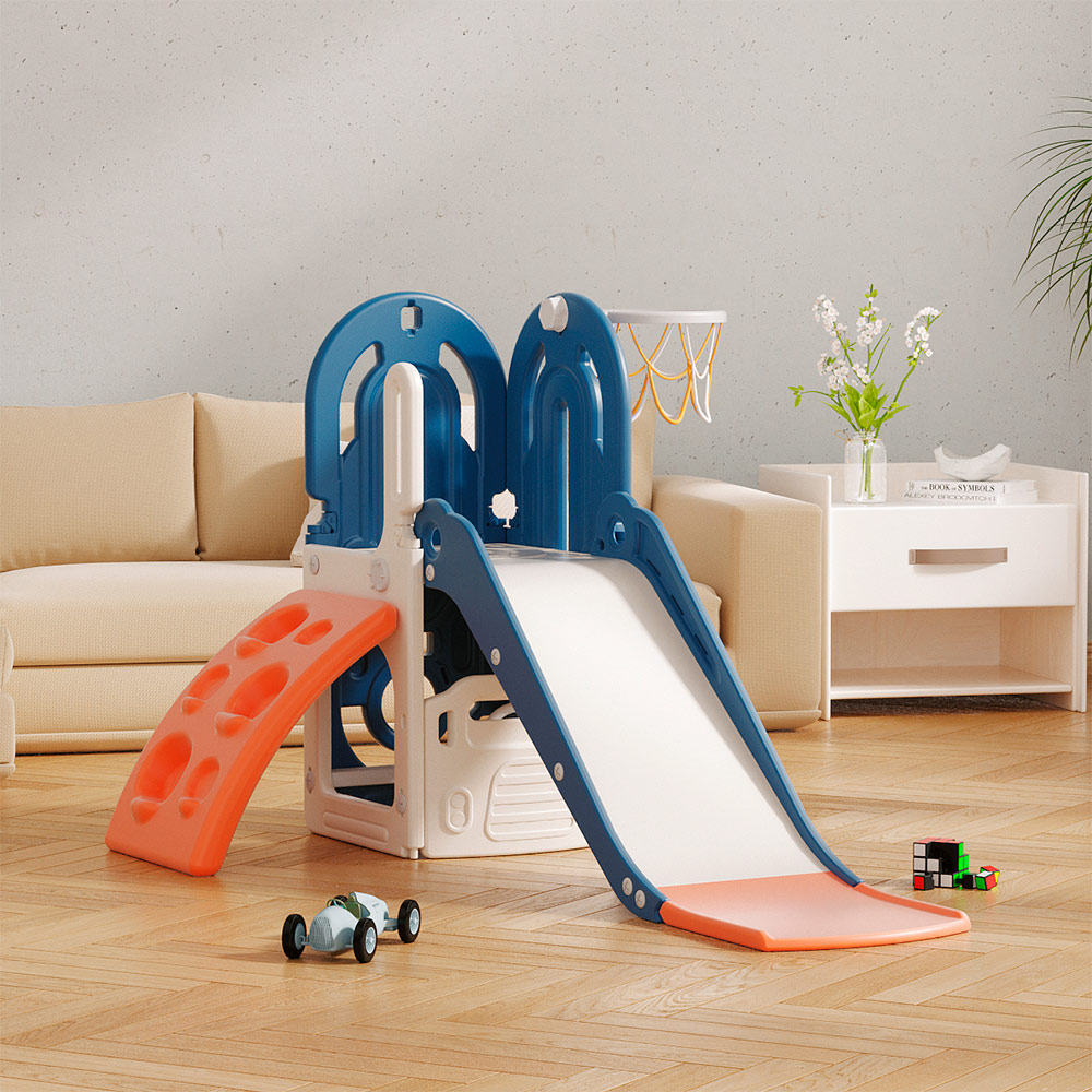 Resbaladilla con canasta y escaladora infantil - Kiddo - Imagen 6