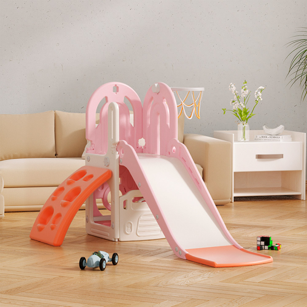 Resbaladilla con canasta y escaladora infantil - Kiddo - Imagen 4