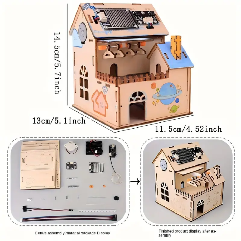 Rompecabezas DIY madera casita interactiva - Imagen 4