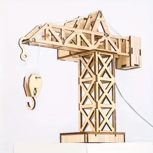 Rompecabezas DIY madera grúa torre