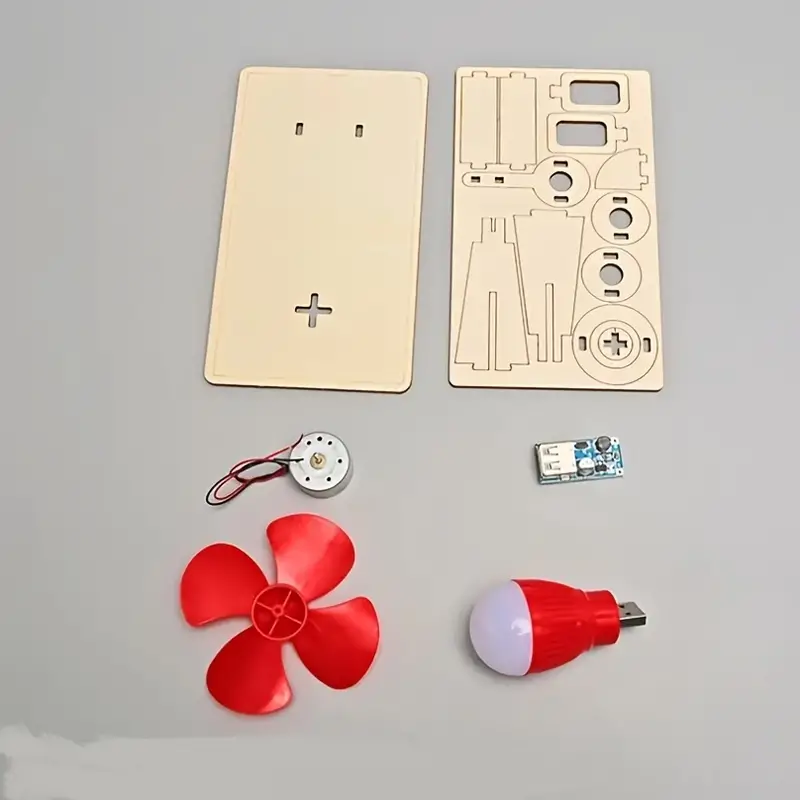 Rompecabezas DIY madera mini generador eólico - Imagen 2