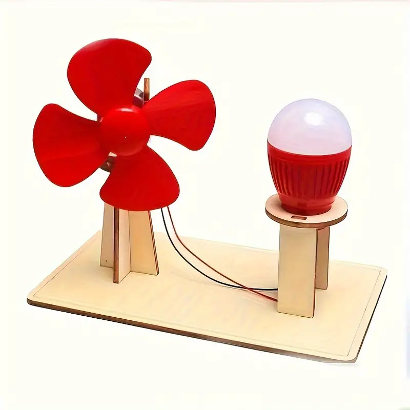 Rompecabezas DIY madera mini generador eólico