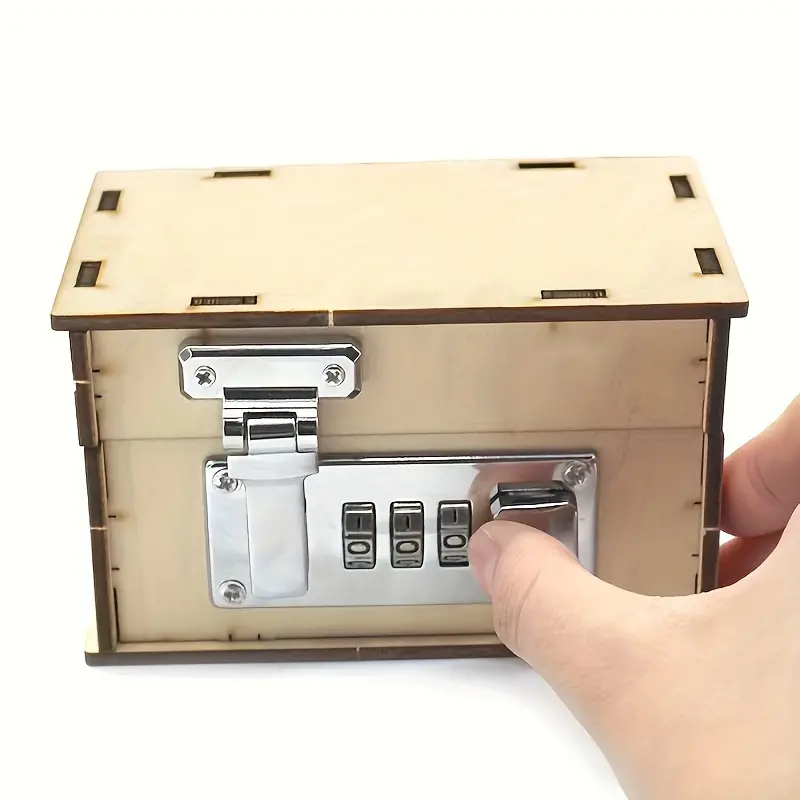 Rompecabezas DIY madera caja fuerte - Imagen 4
