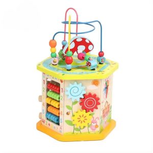 Cubo de actividades madera