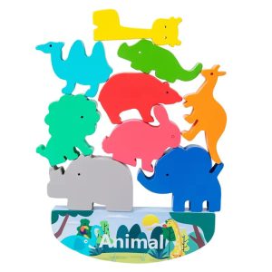 Juguete mecedora de animalitos madera