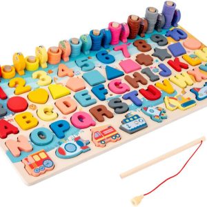 Juego educativo numeros letras multicolor