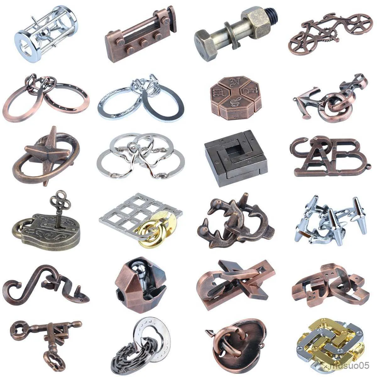 Rompecabezas formas metal 22pcs