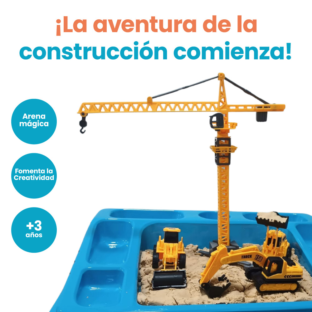 Set de arena mágica con excavadoras - Imagen 6