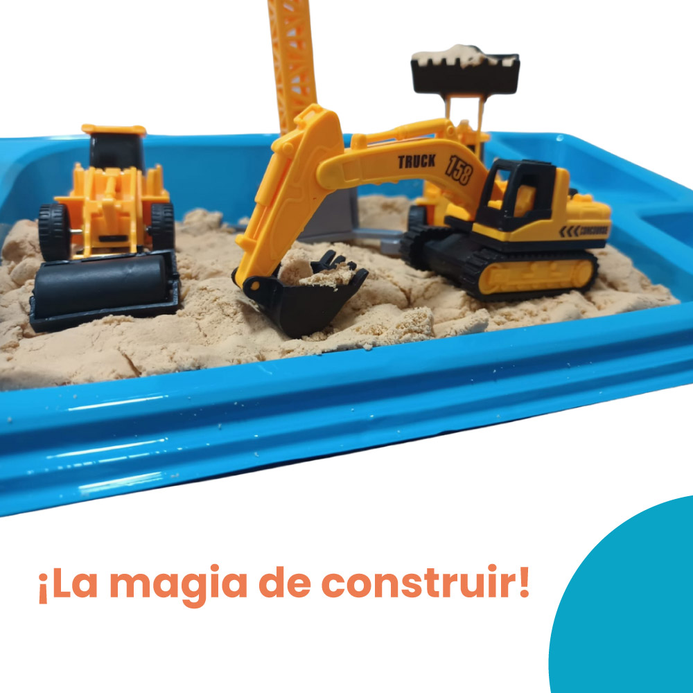 Set de arena mágica con excavadoras - Imagen 4