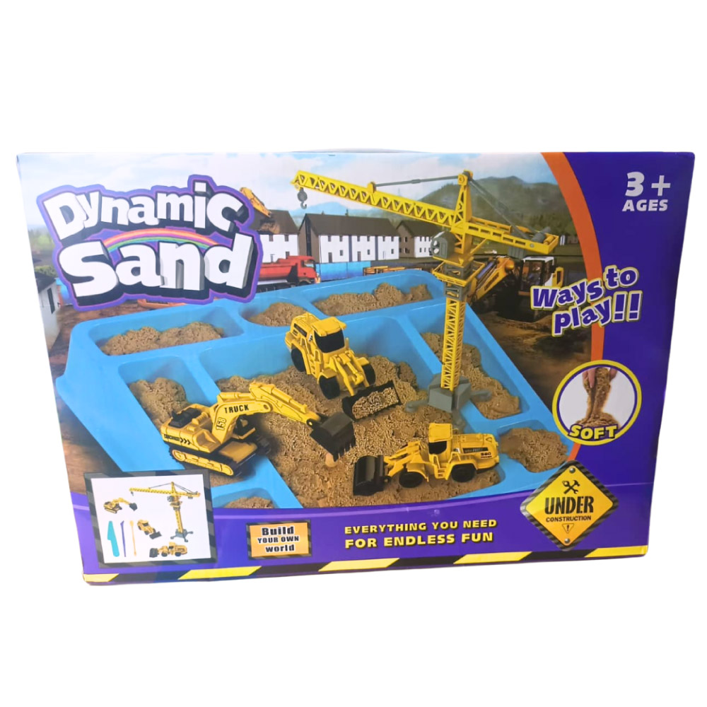 Set de arena mágica con excavadoras