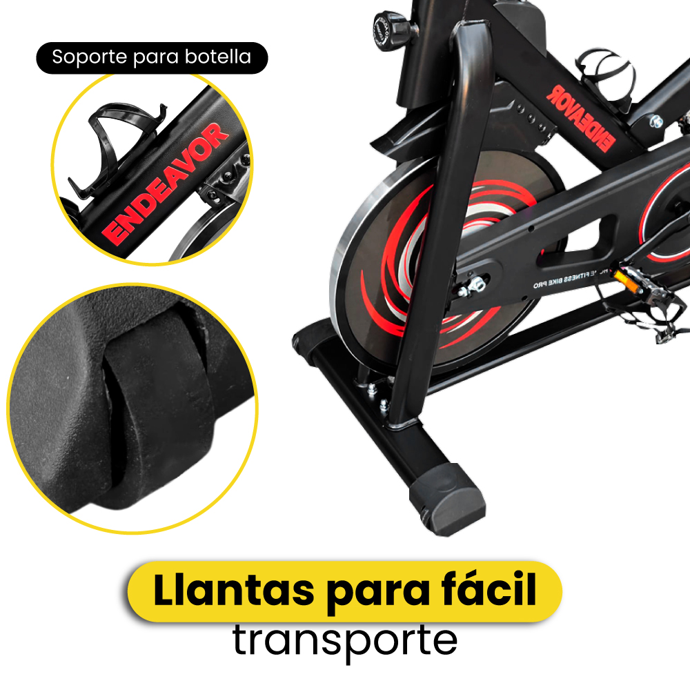 Bicicleta spinning fija BT disco magnético 6kg - ENDEAVOR - Imagen 8