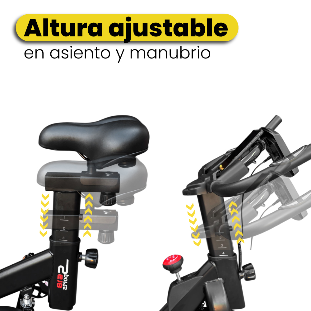 Bicicleta spinning fija BT disco magnético 6kg - ENDEAVOR - Imagen 6