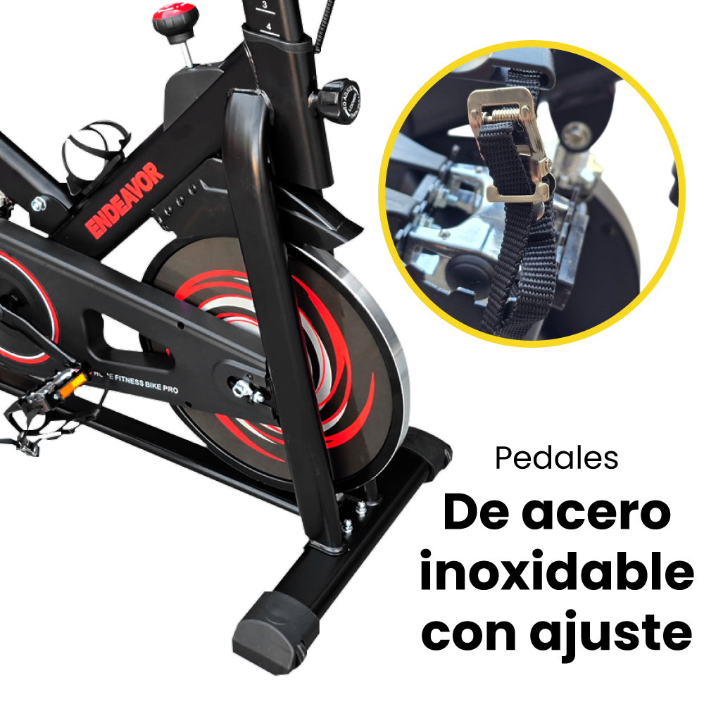 Bicicleta spinning fija BT disco magnético 6kg - ENDEAVOR - Imagen 4