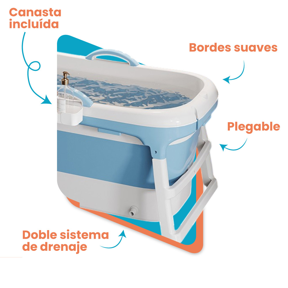 Bañera Plegable para Baño Infantil Portátil Mediana - Imagen 7