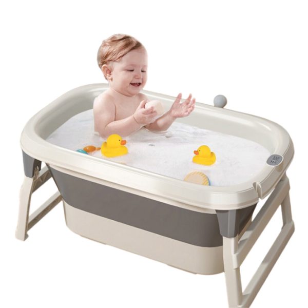 Bañera plegable infantil con soportes tina portátil