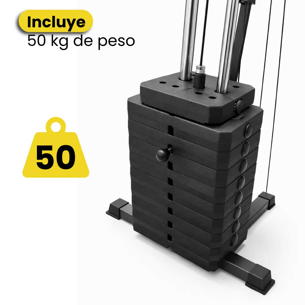 Estación de fuerza multifuncional en casa con 50 kg - Imagen 3