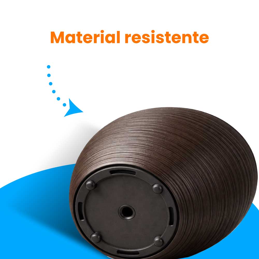 Maceta plástico cilindrica con textura 40 L - Imagen 4