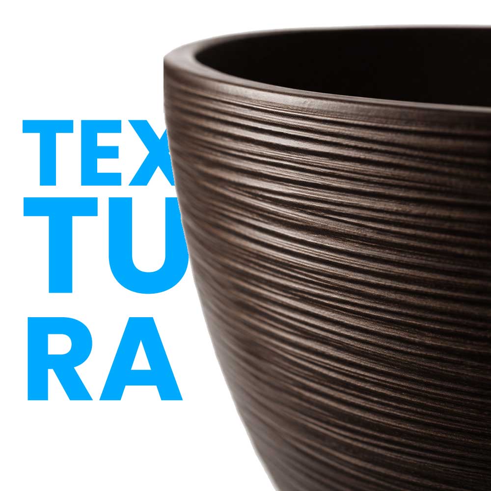 Maceta plástico cilindrica con textura 40 L - Imagen 5