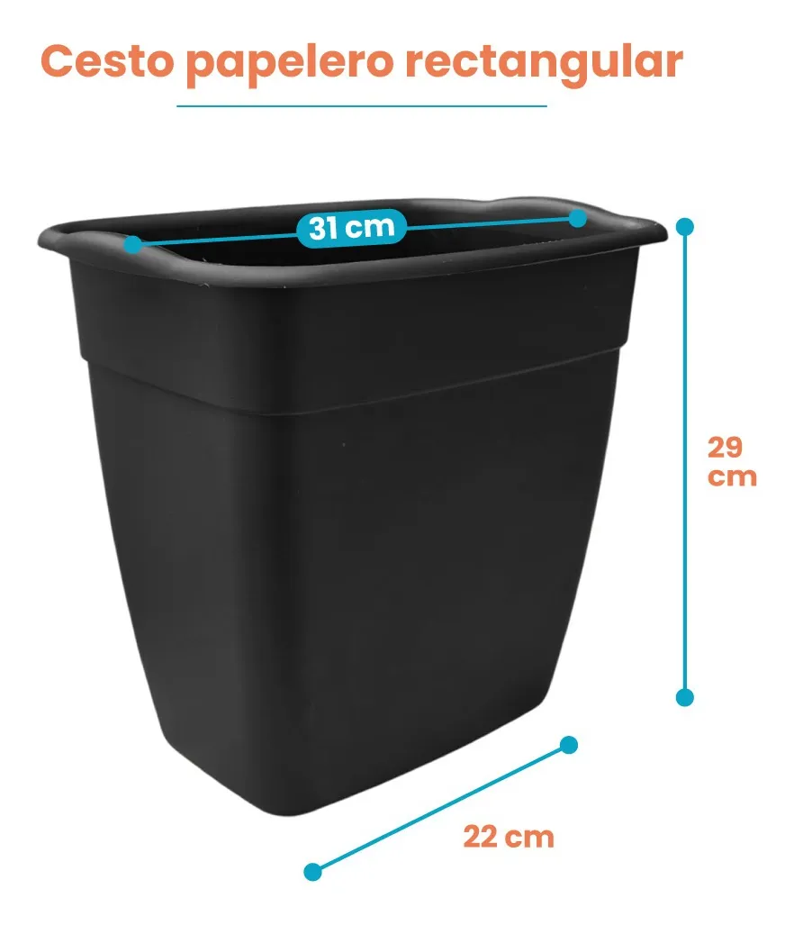 Contenedor bote de basura 11 litros liso - Imagen 2