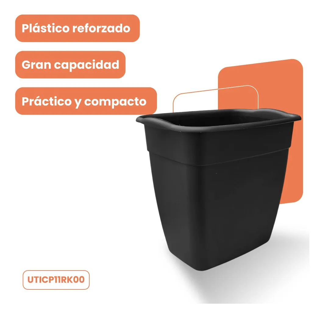 Contenedor bote de basura 11 litros liso - Imagen 5