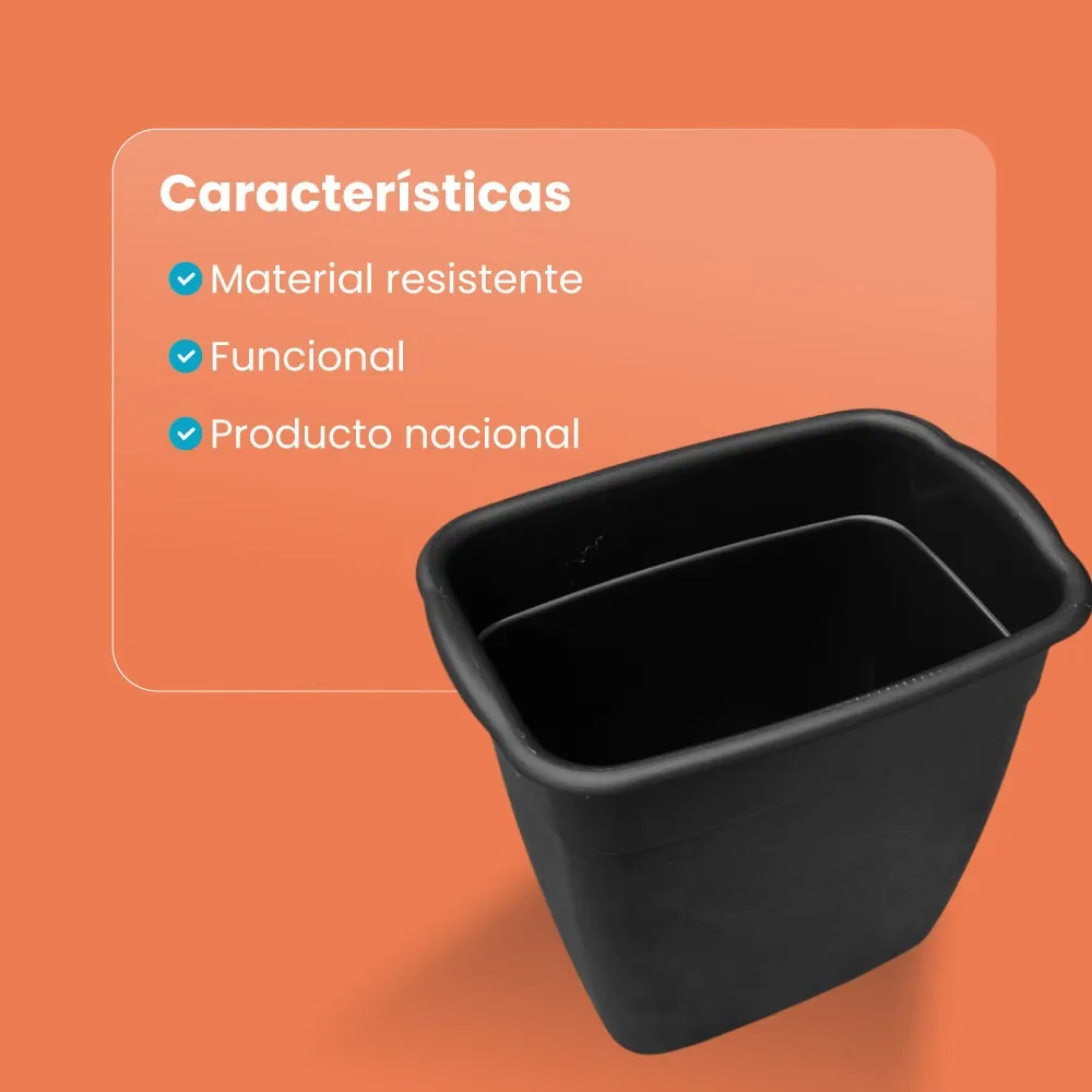 Contenedor bote de basura 11 litros liso - Imagen 8