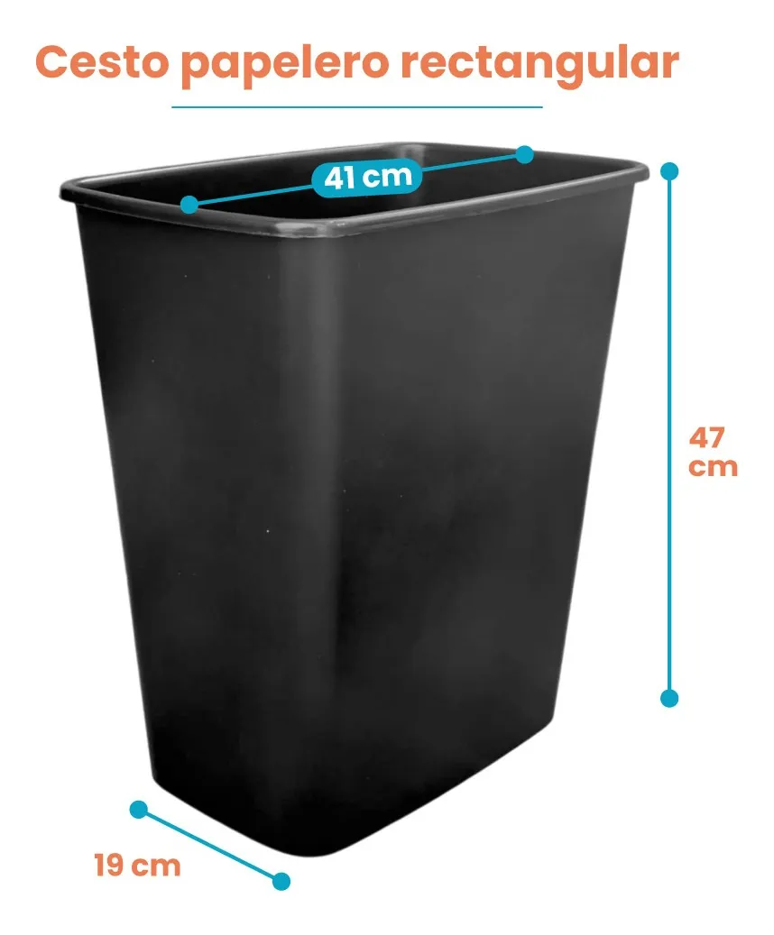 Contenedor bote de basura 40 litros liso - Imagen 2