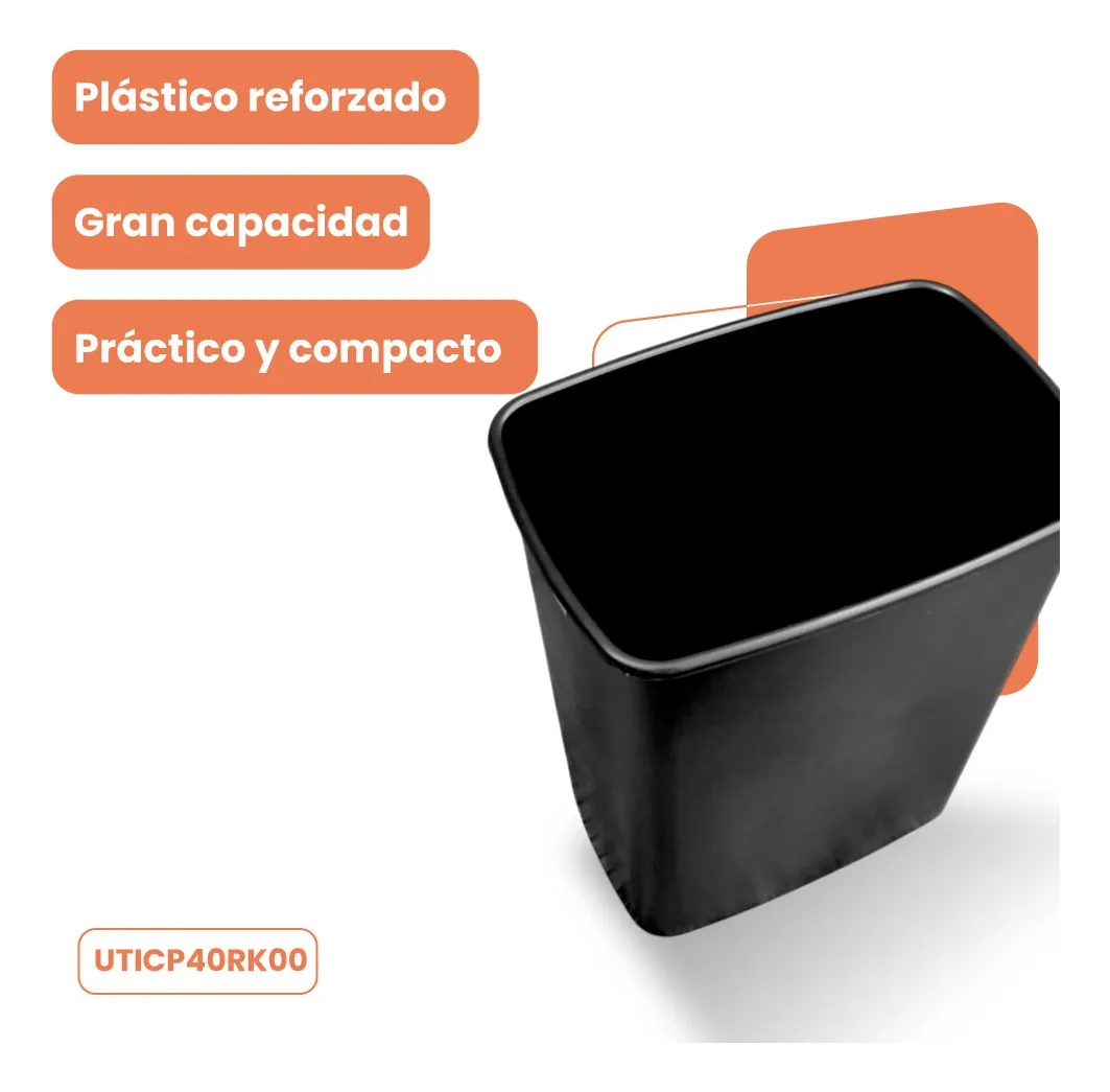 Contenedor bote de basura 40 litros liso - Imagen 5