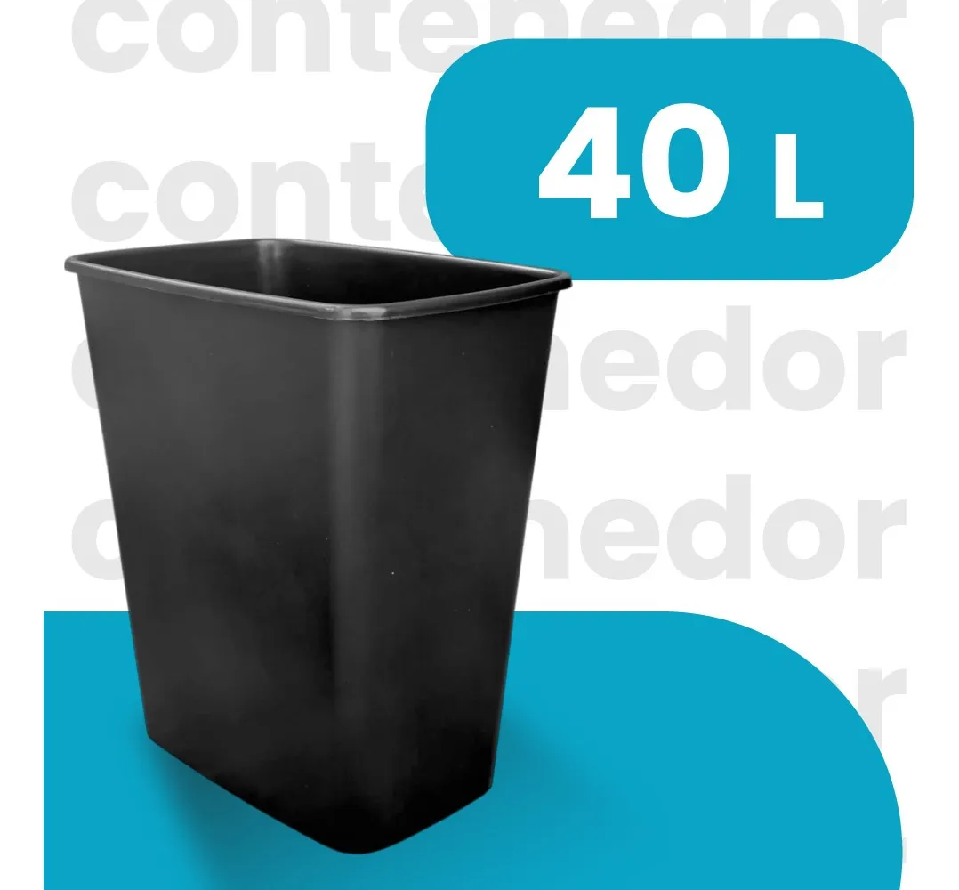 Contenedor bote de basura 40 litros liso - Imagen 9