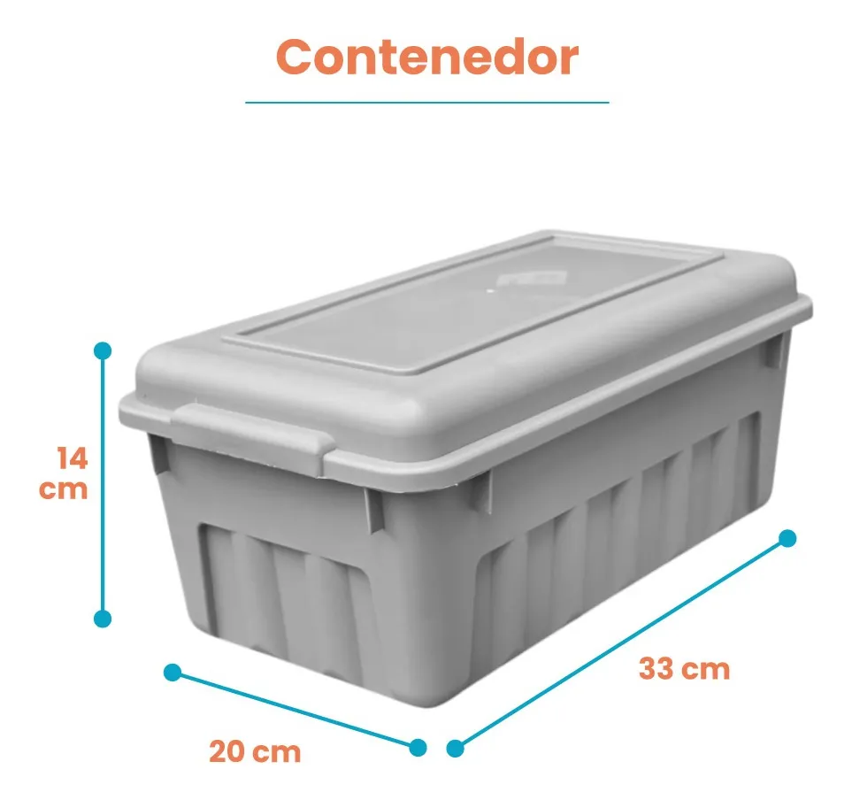 Caja organizadora con tapa Mod. Forza 5.5 litros - Imagen 2