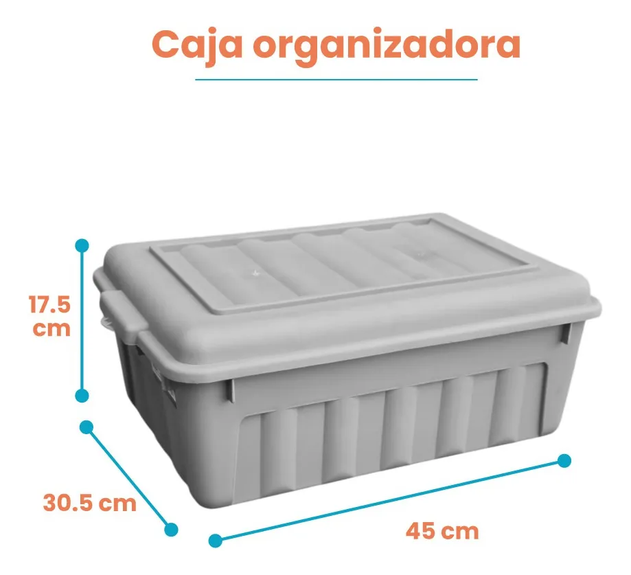 Caja organizadora con tapa Mod. Forza 13 litros - Imagen 2