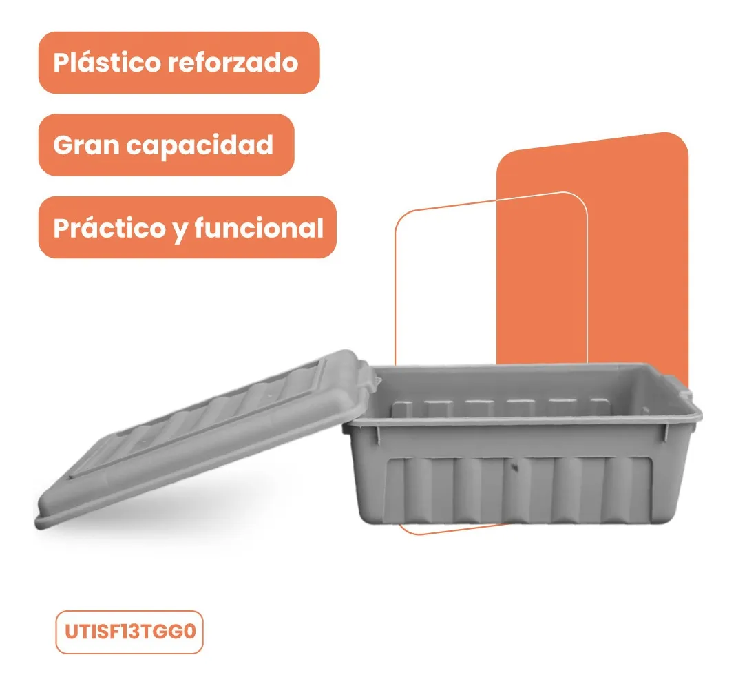 Caja organizadora con tapa Mod. Forza 13 litros - Imagen 5
