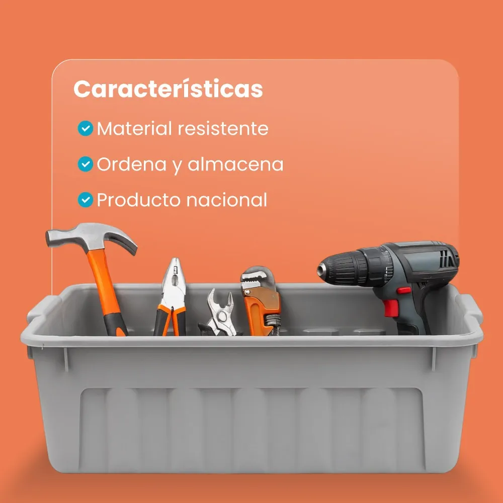 Caja organizadora con tapa Mod. Forza 13 litros - Imagen 9
