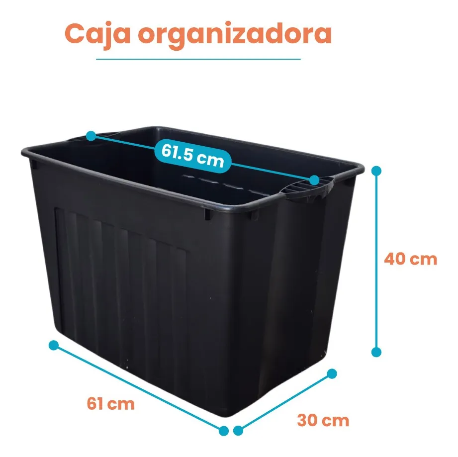 Caja organizadora con tapa Mod. Forza 79.5 litros - Imagen 2