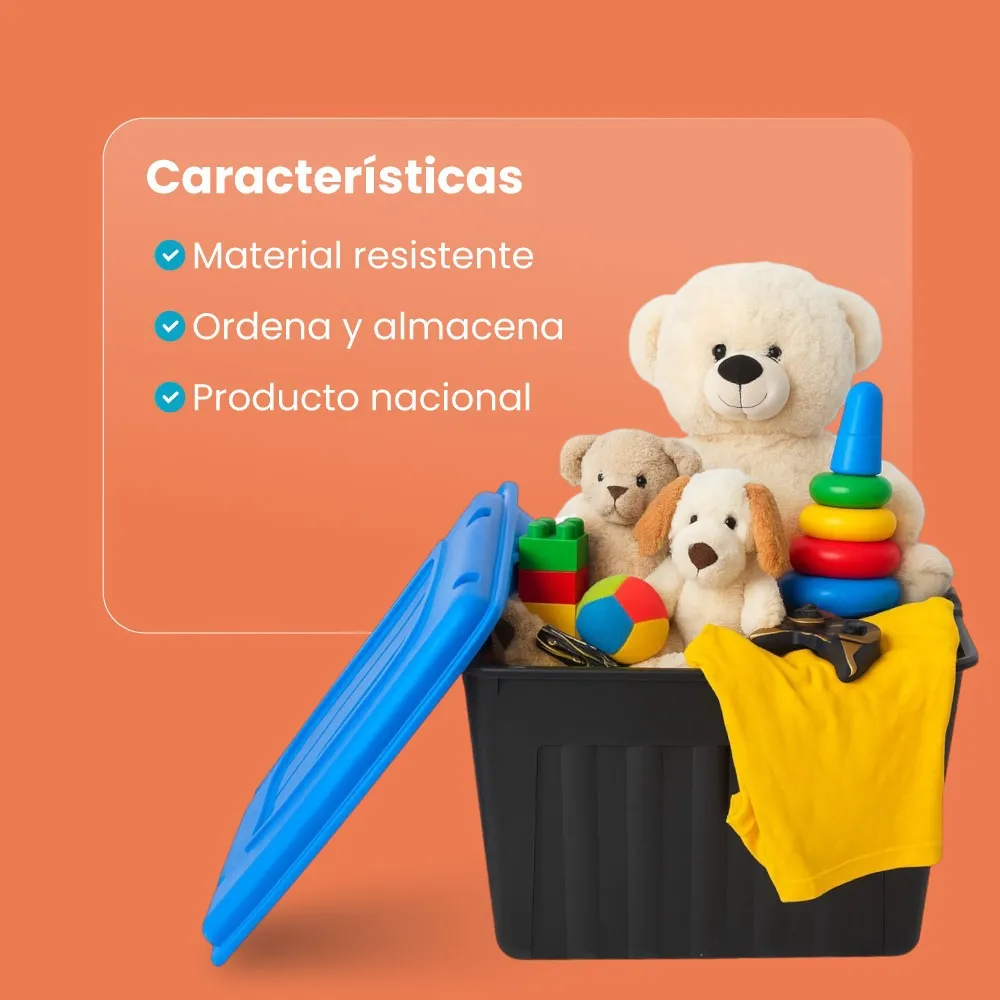 Caja organizadora con tapa Mod. Forza 79.5 litros - Imagen 8