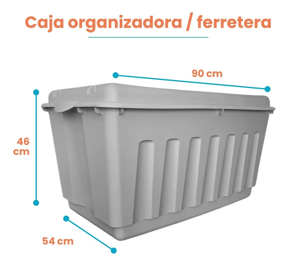 Caja organizadora con tapa Mod. Forza 135 litros - Imagen 2