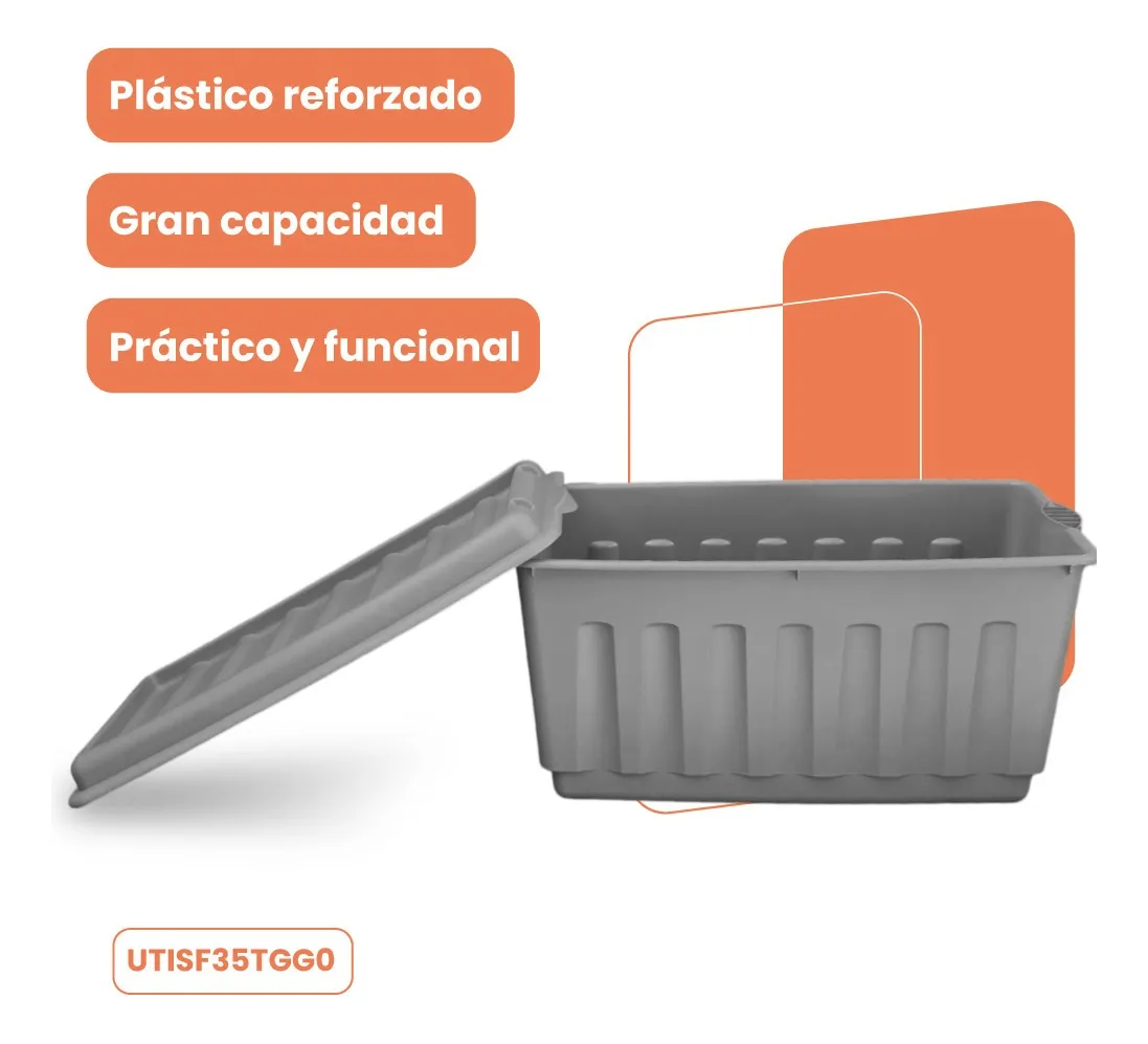 Caja organizadora con tapa Mod. Forza 135 litros - Imagen 5